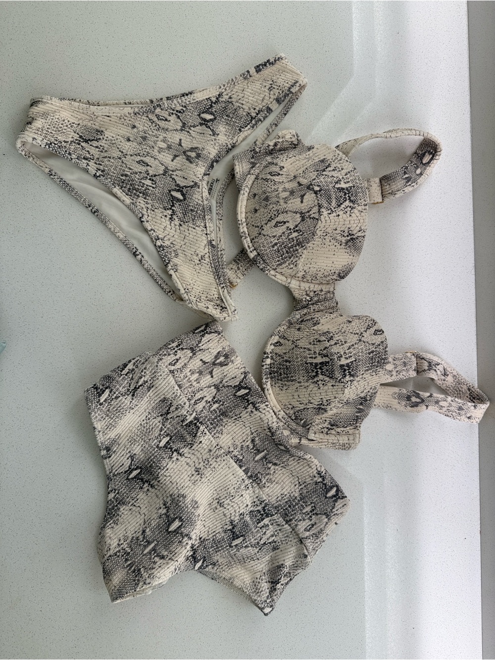 Montce Snake Rib 3-Piece Bikini Set